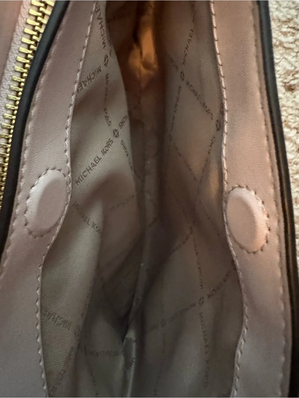 MICHAEL KORS Pink Crossbody Bag with Gold-Tone Hardware